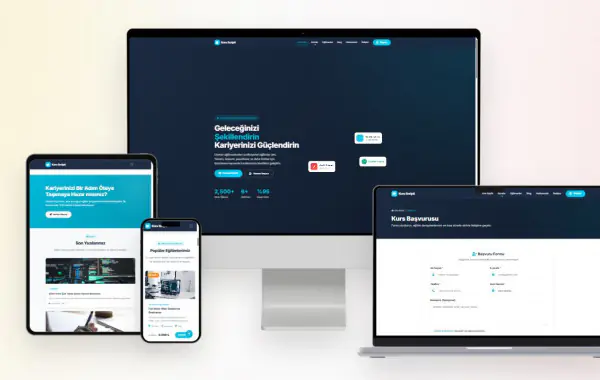 Online Eğitim & Kurs Tanıtım Website Yazılımı