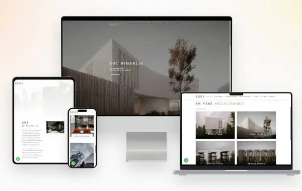 Mimarlık Websitesi Yazılımı v1 White