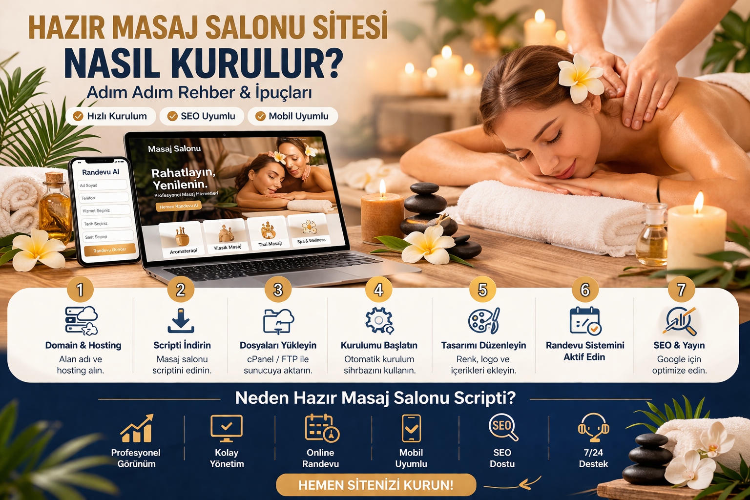 Hazır Masaj Salonu Sitesi Nasıl Kurulur?